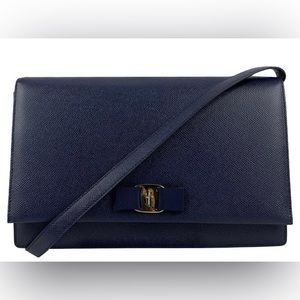 Salvatore Ferragamo Ginny Navy shoulder/Crossbody NWT